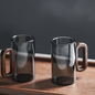 Japanese Premium Clear Glass Mug with Wooden Handle, Heat-Resistant Cup for Coffee, Tea, Latte & Juice - Gifting CY - Cyprus -