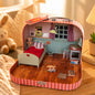 DIY Mouse Mansion Bedroom Suitcase Craft Kit with Mini Furniture, Teddy Bear & Accessories