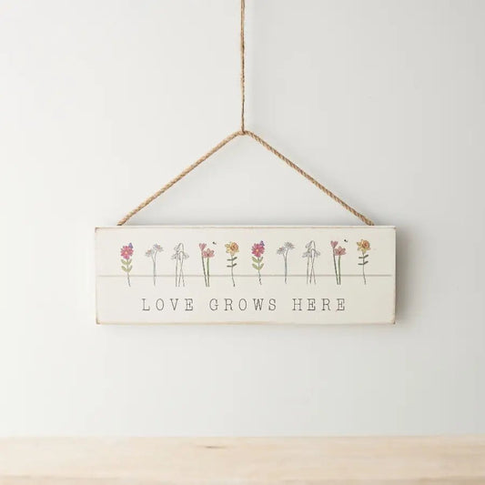 'love Grows Here' Sign, 24cm - Gifting CY - Cyprus - 