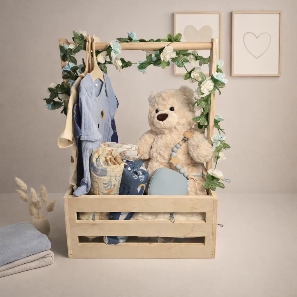 Luxury Baby Boy Wooden Baby Hamper - Gifting CY - Cyprus - 