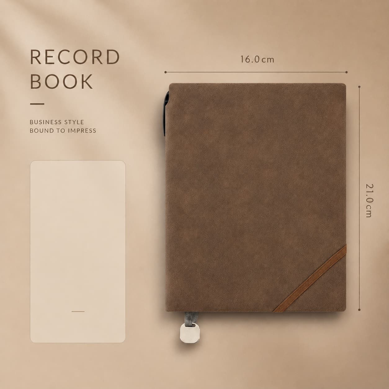 Luxury Coffee Brown Notebook with Lined Pages for Daily Writing - Gifting CY - Cyprus - 
