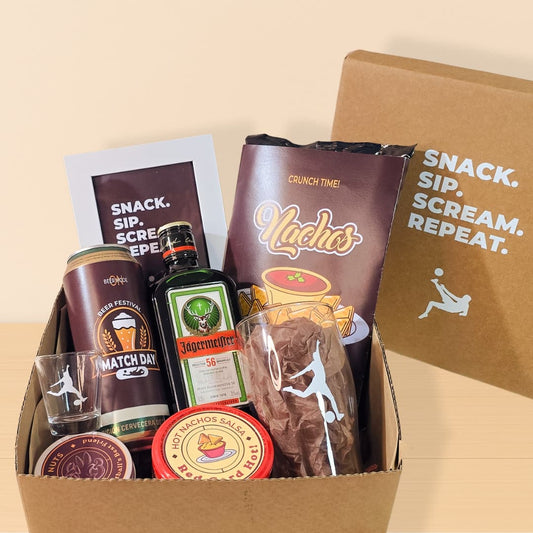 Match Day Football Gift Box – Beer, Jägermeister, Snacks & Salsa Set - Gifting CY - Cyprus - 
