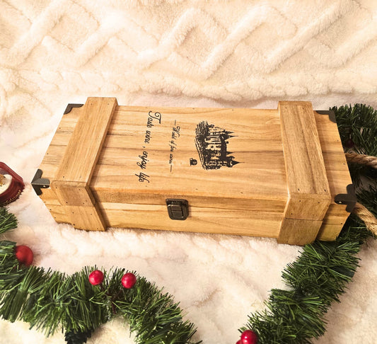 Premium Wooden Gift Box with Engraved Lid | Elegant Keepsake Gift - Gifting CY - Cyprus - 