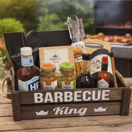 Barbecue King Gift Box – Premium Wooden Box for Barbecue Lovers - Gifting CY - Cyprus - 
