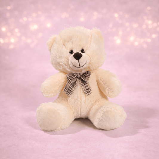 Soft Cream Teddy Bear with Bow Tie, Sweet Baby Gift - Gifting CY - Cyprus -