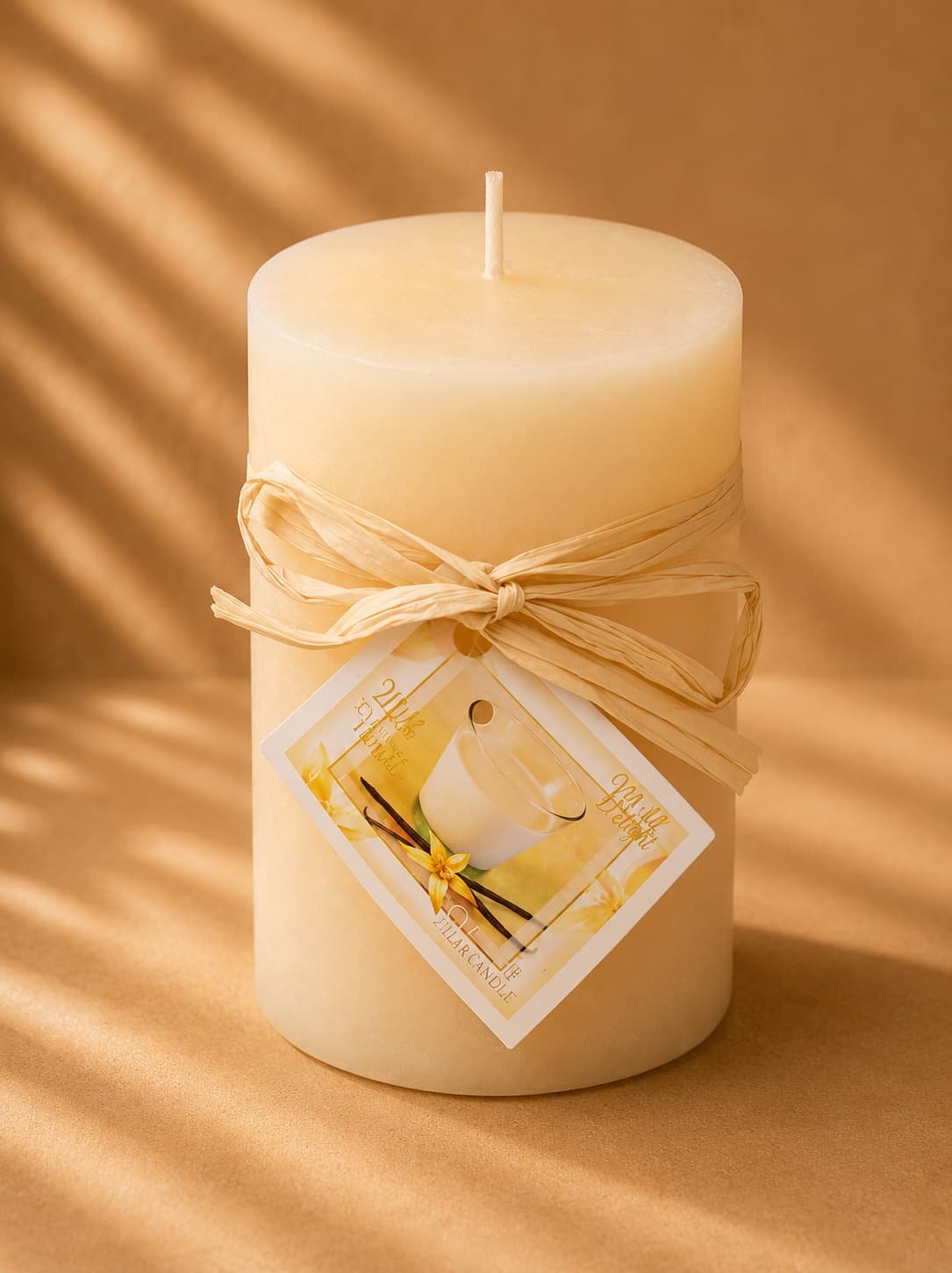 Vanilla Cream Pillar Candle - Gifting CY - Cyprus - 