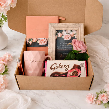 Women’s Day Celebration Gift Box with Floral Notebook and Love Mug - Gifting CY - Cyprus - 